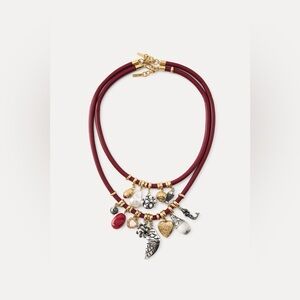 Zara 2-Pack of Cord Charm Necklaces NWT